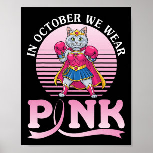 In oktober Draag we de roze Turkse Angora Cat Warr Poster