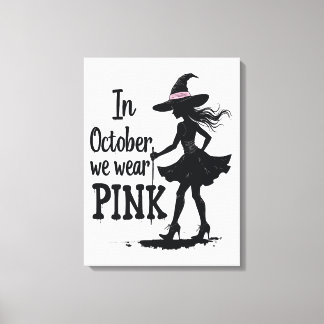 In oktober Draag we het Pink Witches Halloween fee Canvas Afdruk