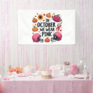 In oktober draag we het Roze Borstkanker Football Spandoek