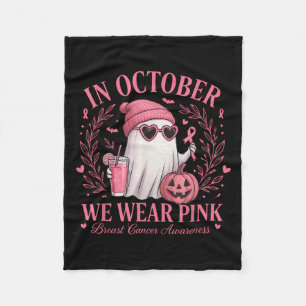 In oktober Draag we het roze borstkankerbewustzijn Fleece Deken