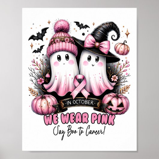In oktober Draag we het roze borstkankerbewustzijn Poster (Voorkant)