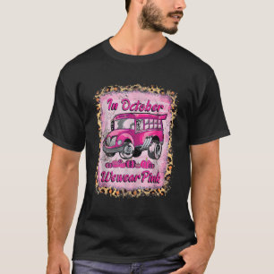 In oktober Draag we K schoolbus Borstkanker Awar T-shirt