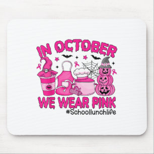 In oktober Draag we NK Borstkanker School Lunch L Muismat