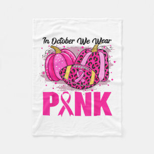 In oktober Draag we NK Football Breast Cancer Awar Fleece Deken