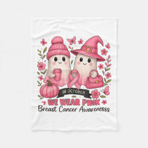 In oktober Draag we NK Schattige Ghost Breast Canc Fleece Deken