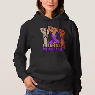 In oktober draag we Paars huiselijk geweld A Hoodie