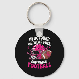 In oktober Draag we Pink Breast Cancer Awa voor he Sleutelhanger
