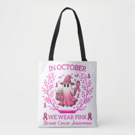 In oktober Draag we Pink Ghost Witch borstkanker Draagtas