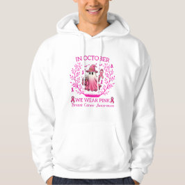 In oktober Draag we Pink Ghost Witch borstkanker Hoodie