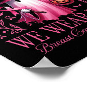 In oktober Draag we Pink Ghost Witch borstkanker Poster (Hoek)
