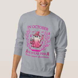 In oktober Draag we Pink Ghost Witch borstkanker Trui