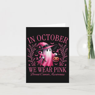 In oktober Draag we Pink Ghosts Breast Cancer Awar Kaart