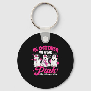 In oktober Draag we Pink Pediatric Nurse Life Brea Sleutelhanger