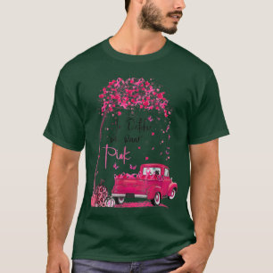 In oktober Draag we Pink Truck Pumpkin Autumn Brea T-shirt