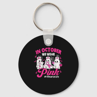 In oktober Draag we Pink VA Nurse Life Borstkanker Sleutelhanger