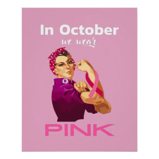 In oktober draag we Rosie de riveter Perfect Poster