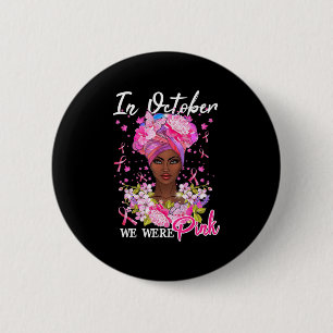 In oktober Draag we roze bal Ronde Button 5,7 Cm