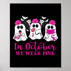 In oktober Draag we roze boos zuster borstkanker A Poster