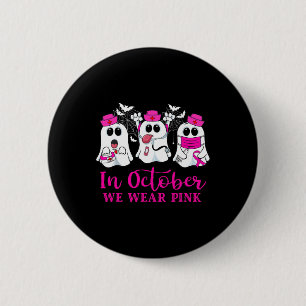 In oktober Draag we roze boos zuster borstkanker A Ronde Button 5,7 Cm