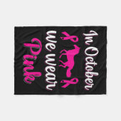 In oktober Draag we roze borstkanker Fleece Deken (Voorkant (Horizontaal))