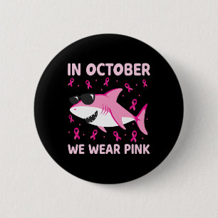 In oktober Draag we roze borstkanker Kinder B Ronde Button 5,7 Cm