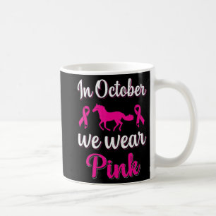 In oktober Draag we roze borstkanker Koffiemok