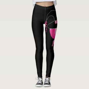 In oktober Draag we roze borstkanker Leggings