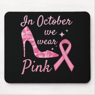 In oktober Draag we roze borstkanker Muismat