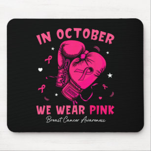 In oktober Draag we roze borstkanker Muismat