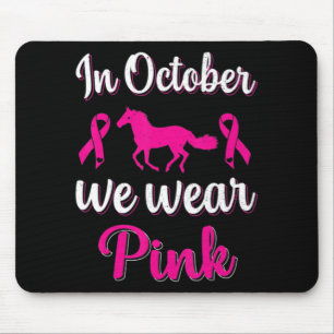 In oktober Draag we roze borstkanker Muismat