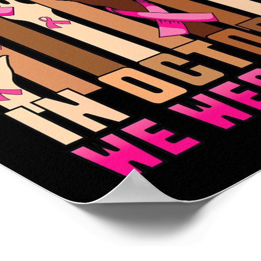 In oktober Draag we roze borstkanker. Poster (Hoek)