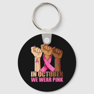 In oktober Draag we roze borstkanker. Sleutelhanger