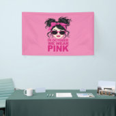 In oktober Draag we roze borstkanker Spandoek (Beurs)