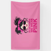 In oktober Draag we roze borstkanker Spandoek (Verticaal)