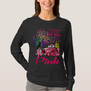 In oktober Draag we roze - borstkanker T-shirt