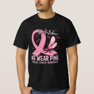 In oktober Draag we roze borstkanker T-shirt