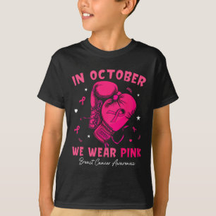 In oktober Draag we roze borstkanker T-shirt