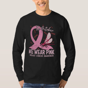 In oktober Draag we roze borstkanker T-shirt