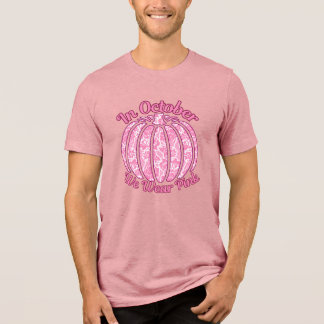 In oktober Draag we roze borstkanker Tri-Blend Shirt