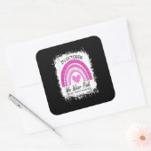 In oktober Draag we roze borstkanker Vierkante Sticker (Envelop)