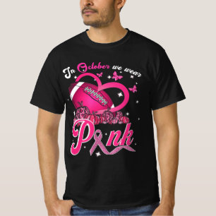 In oktober Draag we roze borstkankerbewustzijn T-shirt