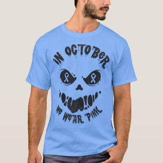 In oktober Draag we roze borstkankerjaster T-shirt