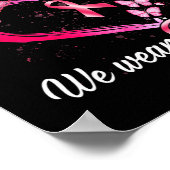 In oktober Draag we roze borstkankervlinder pi Poster (Hoek)