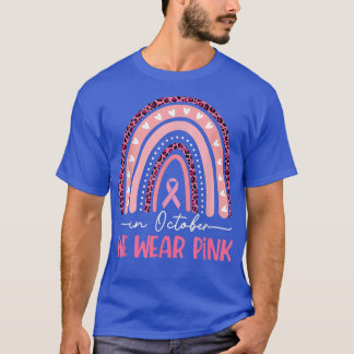 In oktober Draag we roze borstkankerwaarschuwing G T-shirt