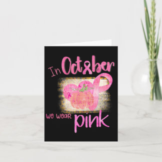 In oktober Draag we roze borstkankerwaarschuwing M Kaart