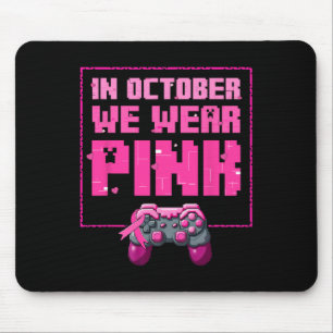 In oktober Draag we roze borstkankerwaarschuwing R Muismat