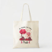 In oktober Draag we roze borstkankerwaren Tote Bag (Voorkant)
