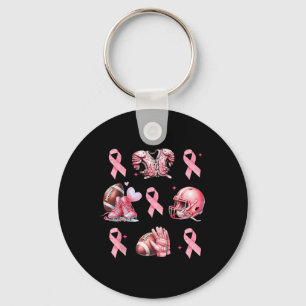 In oktober Draag we roze en bekijken we Football k Sleutelhanger