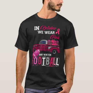 In oktober Draag we roze en horloge Football T-shirt