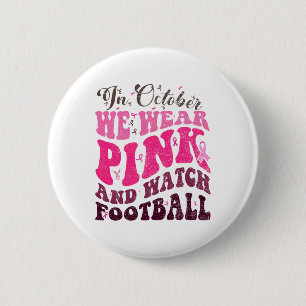 In oktober Draag we roze en kijken we naar Footbyl Ronde Button 5,7 Cm